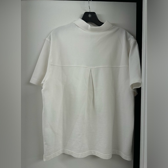 NWT $95 Magnlens Half zip Up Polo Shirt White Small S Cotton Blended Regular Fit - Picture 9 of 12